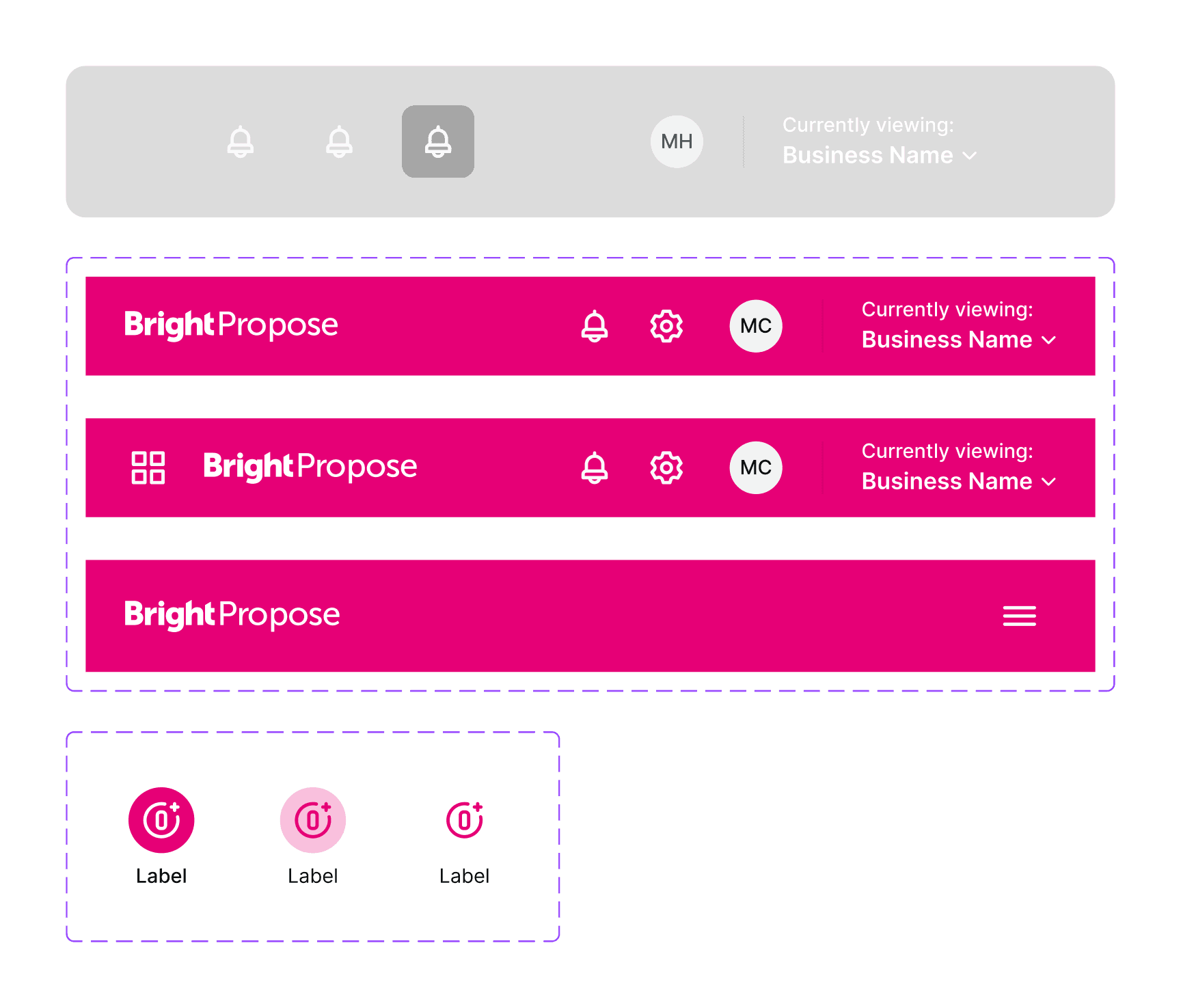 BrightUI2 Component Header/Navigation